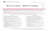 Resume Writing - eng.umd.edu...Resume Format & Aesthetics General Resume Format Your resume should be clear, simple yet aesthetically pleasing. Make it easy for the reader to find