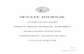 STATE OF ILLINOIS NINETY-NINTH GENERAL ASSEMBLY 65TH LEGISLATIVE DAY WEDNESDAY, AUGUST ... · 2018-02-15 · [august 19, 2015] senate journal state of illinois ninety-ninth general