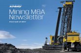Mining M&A NewsletterMining equities did not experience the same positive gains as metal prices, with the TSX/S&P Global Gold Index declining 3.1 percent while the TSX/S&P Global Mining