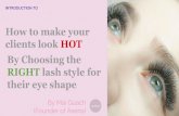 How to make your clients look HOT RIGHT lash style for By ... · might damage the natural lashes of those who have weak eyelashes; it can even lead to fast falling off. Also, before