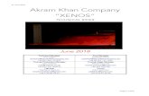 th June 2018 Akram Khan Company “XENOS”2luck.com/wp-content/uploads/2019/01/XENOS-TechnicalRider.pdf · Akram Khan Company “XENOS” TECHNICAL RIDER June 2018 Technical Manager