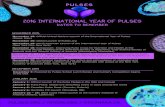 2016 INTERNATIONAL YEAR OF PULSES...2016 INTERNATIONAL YEAR OF PULSES DATES TO REMEMBER November 10: Official United Nations Launch of the International Year of Pulses (Rome, Italy)