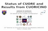 Status of CUORE and Results from CUORICINO · 2008-09-29 · Status of CUORE and Results from CUORICINO SERGIO DI DOMIZIO UNIVERSITÀ & INFN GENOVA ... could give informations on