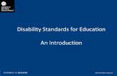 Disability Standards for Education W Title of Presentation...Disability Standards for Education Standard 2: Participation Ben – a student with Anaphylaxis Through the enrolment process,
