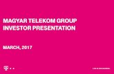MAGYAR TELEKOM GROUP INVESTOR PRESENTATION · Permanent traffic-based telecom tax introduced in July 2012 and increased in August 2013 Permanent tax on utility and telecom networks