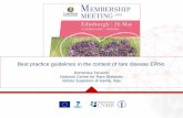 Best practice guidelines in the context of rare disease ERNs · Best practice guidelines in the context of rare disease ERNs. Domenica Taruscio National Centre for Rare Diseases Istituto