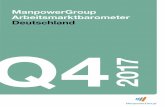 ManpowerGroup Arbeitsmarktbarometer Deutschland Q4 · SMART JOB NO: 14030 QUARTER 4 2017 CLIENT: MANPOWER SUBJECT: MEOS Q417 – GERMAN – FOUR COLOUR – A4 SIZE: A4 DOC NAME: 14030_GERMAN