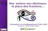 la place des fractions… - Académie de Toulouse · 2018-01-22 · Partie théorique, didactique et pistes de mises en œuvre pédagogiques Analyse d’erreurs Analyse de vidéos
