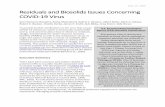 Residuals and Biosolids Issues Concerning COVID-19 Virus · Residuals and Biosolids Issues Concerning COVID-19 Virus . Kari Fitzmorris Brisolara, Rasha Maal-Bared, Robert S. Reimers,
