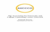The Association for University and College Counseling ......The Association for University and College Counseling Center Outreach (AUCCCO), is a national organization of counseling
