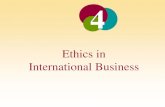 Ethics in International Business · Ethics in International Business INTRODUCTION Ethics refers to accepted principles of right or wrong that govern the conduct of a person, the members