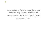 Atelectasis, Pulmonary Edema, Acute Lung Injury and Acute ...€¦ · Atelectasis (Collapse) • Atelectasis. refers either to . incomplete expansion of the lungs (neonatal atelectasis)