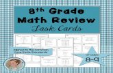 8th Grade - Weebly · 2018-04-17 · 8th Grade Math Review Task Cards Aligned to the Common Core State Standards Grades 8-9 . Created Date: 5/4/2016 8:03:37 PM ...