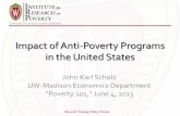 Impact of Anti-Poverty Programs in the United States€¦ · – “An Assessment of the Effectiveness of Anti -Poverty Programs in the United States,” with Yonatan Ben- Shalom
