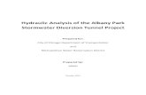 Hydraulic Analysis of the Albany Park Stormwater …...Hydraulic Analysis of the Albany Park Stormwater Diversion Tunnel Project Prepared for: City of Chicago Department of Transportation