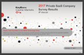 2017 Private SaaS Company 2 Survey Results Annual · • This report provides an analysis of the results of a survey of private SaaS companies which KBCM Technology ... – $8.5MM