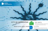 CITY OF DUBROVNIK - Sinfonia Smartcities · •City of Dubrovnik Development Agency DURA ltd. is a professional and non-profit organization established by the city of Dubrovnik in