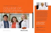 OKLAHOMA STATE UNIVERSITY COLLEGE OF OSTEOPATHIC MEDICINE · 2020-03-14 · The OSU College of Osteopathic Medicine is the ideal place for you to begin your journey into medicine.