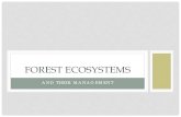 Forest Ecosystems - N.C. Department of Agriculture …FOREST ECOSYSTEMS FORESTRY IS AN IMPORTANT INDUSTRY IN NORTH CAROLINA • Second largest industry behind Agriculture • 18.6