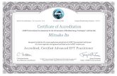 10th September 2018 1506042 Certificate of Accreditation · 10th September 2018 1506042 Mitsuko Ito ... Unique Membership Number: Certificate of Accreditation AAMET International,