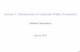 Lecture 1: Introduction to Graduate Public Economics Lecture 1: Introduction to Graduate Public Economics