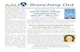 Volume 48, No.5 May/June 2015 Join us for the 54th AAUW State ollege … · 2015-05-05 · AAUW State ollege ranch Treasurer, State ollege, P.O. ox 735, State ollege, ... snow pea