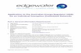 Application to the Australian Energy Regulator (AER) for an … Body Corporate... · Edgewater Lake Kawana CTS 43881 Page 1 Application to the Australian Energy Regulator (AER) for