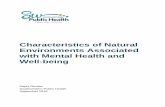 Characteristics of Natural Environments Associated with Mental Health … · 2020-01-06 · Characteristics of Natural Environments Associated with Mental Health and Well-being |