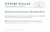 Information Bulletin DNB Final - Dec 2019 · DNB Final Information bulletin - Dec - 2019 9 Candidate Examination Fee Registration Fee Total (in Rs.) DNB 5500 Nil 5500* MD/MS/DM/MCh