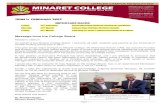 TERM 1: FEBRUARY 2017 - Minaret Collegeminaret.vic.edu.au/pdf/Newsletters/NEWSLETTER FEBRUARY...TERM 1: FEBRUARY 2017 IMPORTANT DATES Message from the College Board Assalamu alaikum,