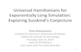 Universal Hamiltonians for Exponentially Long qist2019/slides/3rd/... Universal Hamiltonians for Exponentially