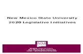 New Mexico State University 20 Legislative Initiatives · of buildings and site improvements at New Mexico State University‐ Las Cruces system. Based on the Agriculture Science