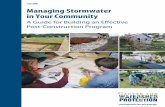 Managing Stormwater in Your Community · Stormwater management is witnessing a growth in creative approaches. Stormwater managers across the country are incorporating stormwater treatment