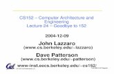 (lazzaro)cs152/fa04/lecnotes/lec15-2.pdf1. Analyze instruction set => datapath requirements 2. Select set of datapath components & establish clock methodology 3. Assemble datapath