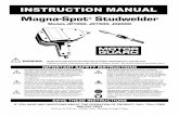 Magna-Spot Studwelder - Northern Tool · Magna-Spot® Studwelder Models JO1000, JO1500, JO2000 * WARNING: Read and understand all instructions before attempting to operate tool. Failure