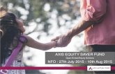 Open Ended Equity Scheme NFO : 27th July 2015 - 10th Aug 2015€¦ · AXIS EQUITY SAVER FUND Open Ended Equity Scheme NFO : 27th July 2015 - 10th Aug 2015 . AXIS EQUITY SAVER FUND