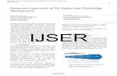 Integrated approach of Six Sigma and Knowledge Management · Utilizing the power of Knowledge Management Six Sigma can be achieved in this digital age. IJSER. 2. Literature Review