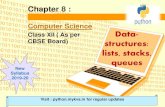 Computer Orange Template - MYKVS.INpython.mykvs.in/presentation/class xii/computer science...Chapter 8 : Computer Science Class XII ( As per CBSE Board) Data-structures: lists, stacks,