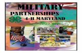 MILITARY - University Of Maryland · Centers on each military installation. We are proud to share an overview of 2012. Sandy Corridon4 Maryland 4-H Military Liaison Meade SAC youth