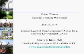 Urban Waters National Training Workshop July 27, 2016 Lessons …urbanwaters.skeo.com/.../2016/07/UrbanWaters2016presentation-Ma… · Urban Waters . National Training Workshop. July