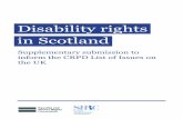 Disability rights in Scotland...Scottish Government (2016) A Fairer Scotland for Disabled People – Our Delivery Plan to 2021 for the UNCRPD, available here [accessed: 30 January