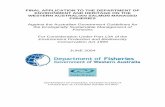 Final Application to the Department of the Environment and ...€¦ · WESTERN AUSTRALIAN SALMON MANAGED FISHERIES Against the Australian Government Guidelines for the Ecologically