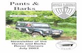 Newsletter of the - HBRO archive/2003 (07) Jul.pdf · Newsletter of the Hants and Berks Rover Owners July 2003 . 2 Officers of the Club *CHAIRMAN Ashley Pocock, 14 Kingsmead, Little