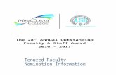 Associated Students of MiraCosta College€¦  · Web viewThe 28th Annual Outstanding. Faculty & Staff Award. 201. 6 - 2017. GENERAL INFORMATION. Who may nominate a faculty member?