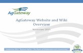 AgGateway Website and Wiki Overviews3.amazonaws.com/aggateway_public/AgGatewayWeb/EventsAndA… · •Spaces –Containers for pages and blog posts with related content •Site Spaces