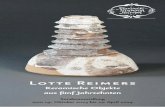 Lotte Reimers - keramik-museum-buergel.de€¦ · Lotte Reimers Keramische Objekte aus fünf Jahrzehnten Mit Lotte Reimers (geb. 1932) sind Arbeiten einer der bekanntesten und eigenwilligsten
