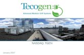 NASDAQ: TGEN€¦ · May 2016 with European CHP expert TEDOM Brings TEDOM packaged CHP portfolio to U.S. via Tecogen sales & service network Combined product portfolio serves energy