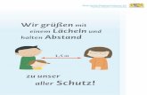 Wir grüßen Lächeln halten Abstand - Bayern · Bayerisches Staatsministerium für Familie, Arbeit und Soziales Wir grüßen mit einem Lächeln und halten Abstand zu unser aller