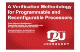 A Verification Methodology for Programmable and ...publications.eas.iis.fraunhofer.de/papers/2007/005/slides.pdf · A Verification Methodology for Programmable and Reconfigurable
