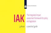 IAK The integrated impact and legislation · IAK 3 phases The integrated impact assessment framework for policy and legislation a practical guide. HOW TO USE THIS FLYER The IAK provides